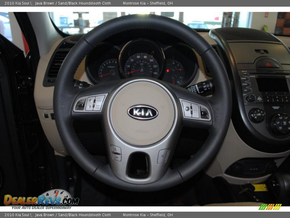 2010 Kia Soul ! Java Brown / Sand/Black Houndstooth Cloth Photo #29