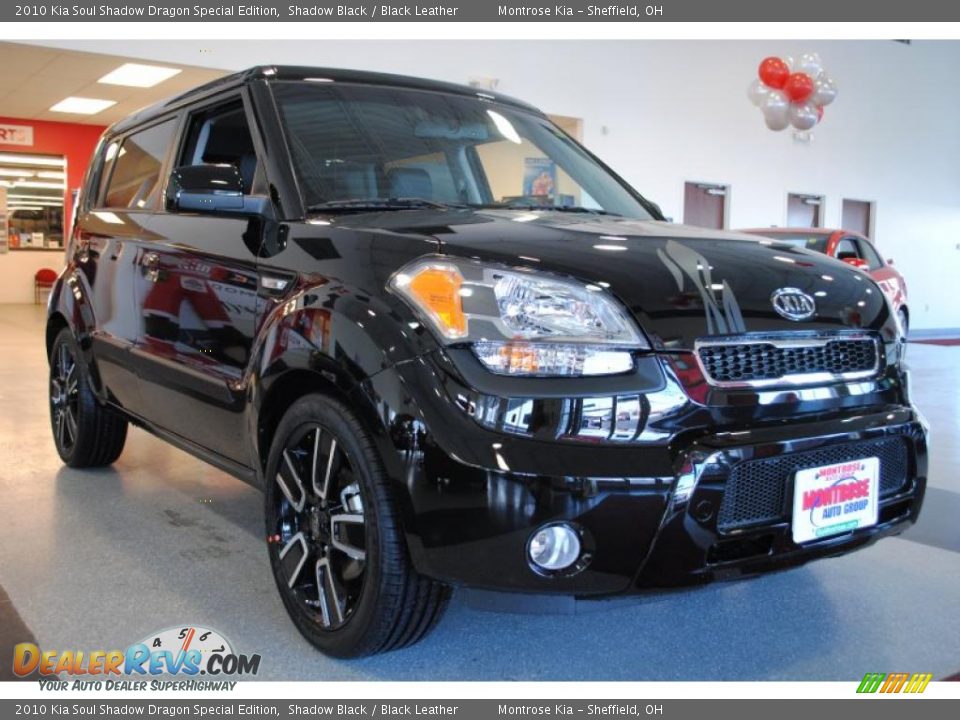 2010 Kia Soul Shadow Dragon Special Edition Shadow Black / Black Leather Photo #11