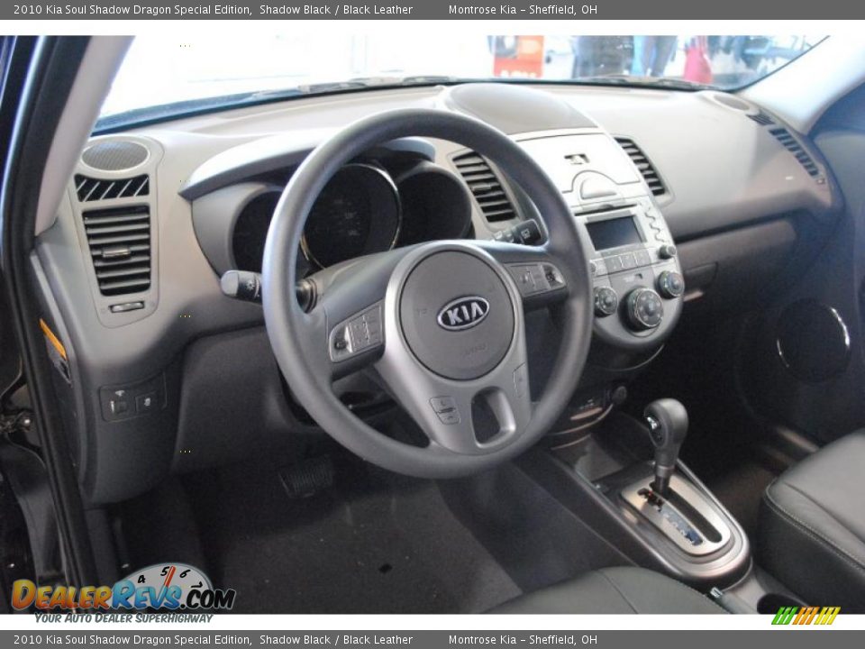 2010 Kia Soul Shadow Dragon Special Edition Shadow Black / Black Leather Photo #16