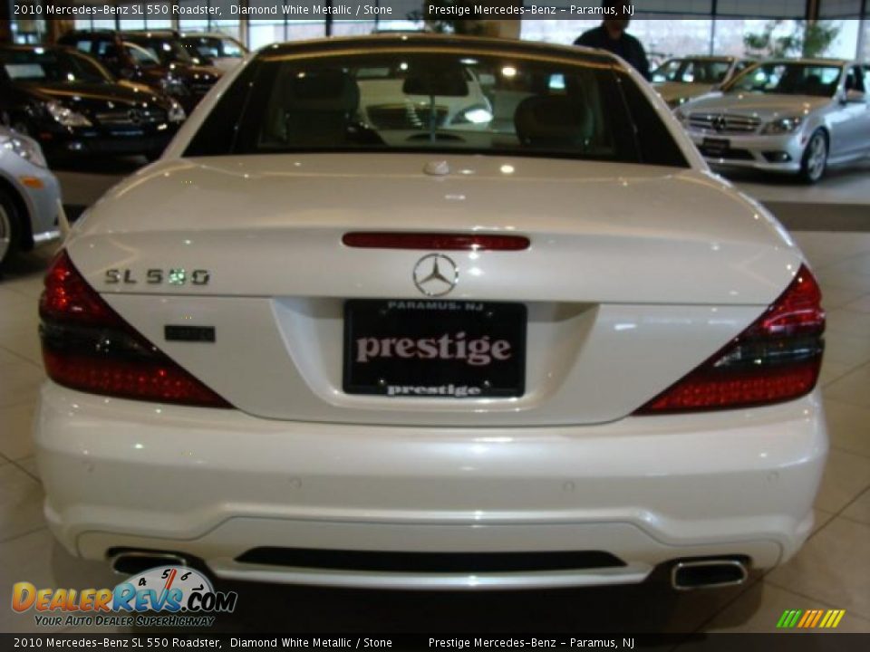 2010 Mercedes-Benz SL 550 Roadster Diamond White Metallic / Stone Photo #5
