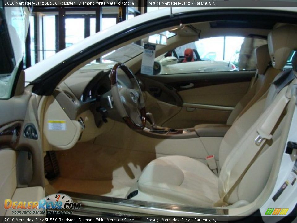 2010 Mercedes-Benz SL 550 Roadster Diamond White Metallic / Stone Photo #8