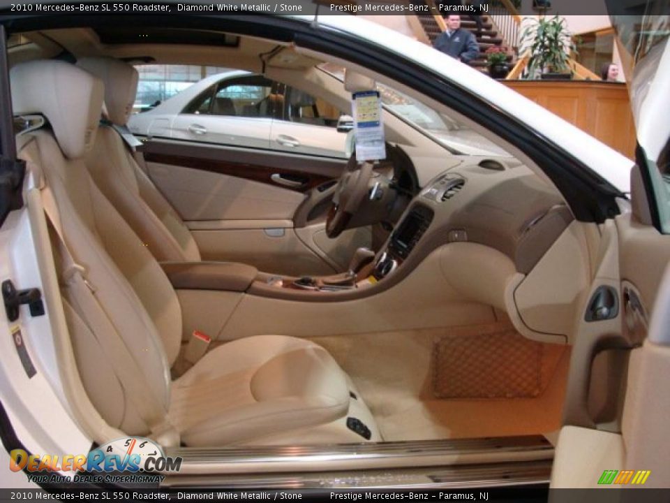 2010 Mercedes-Benz SL 550 Roadster Diamond White Metallic / Stone Photo #9