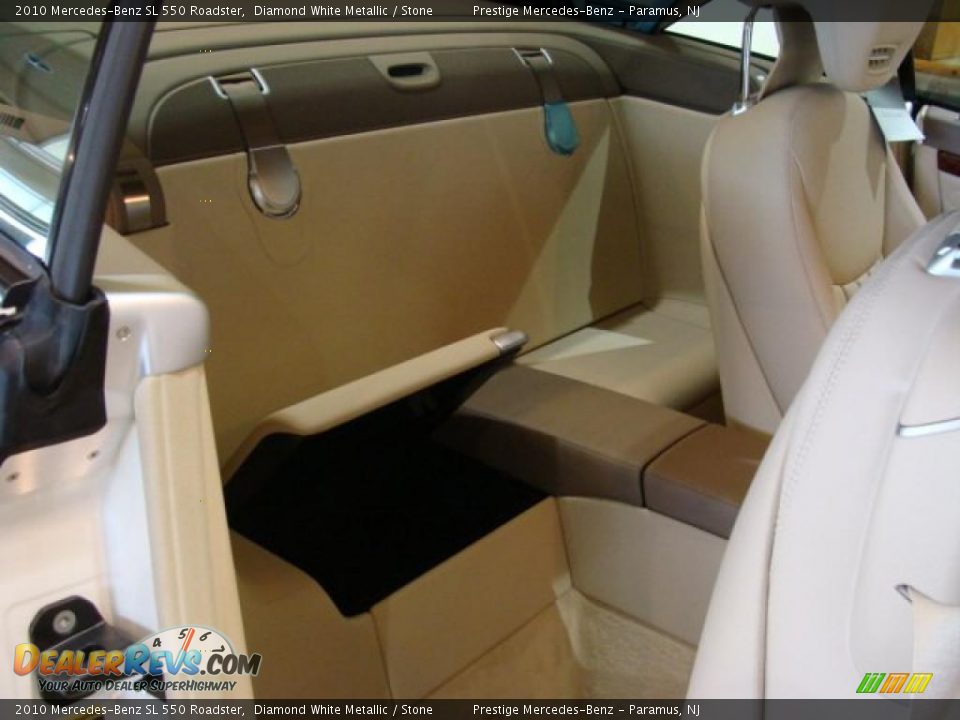 2010 Mercedes-Benz SL 550 Roadster Diamond White Metallic / Stone Photo #13