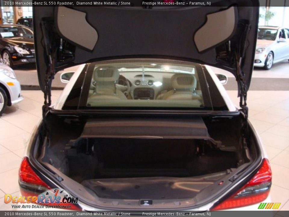 2010 Mercedes-Benz SL 550 Roadster Diamond White Metallic / Stone Photo #14