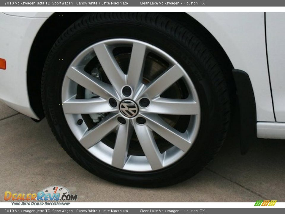 2010 Volkswagen Jetta TDI SportWagen Candy White / Latte Macchiato Photo #12