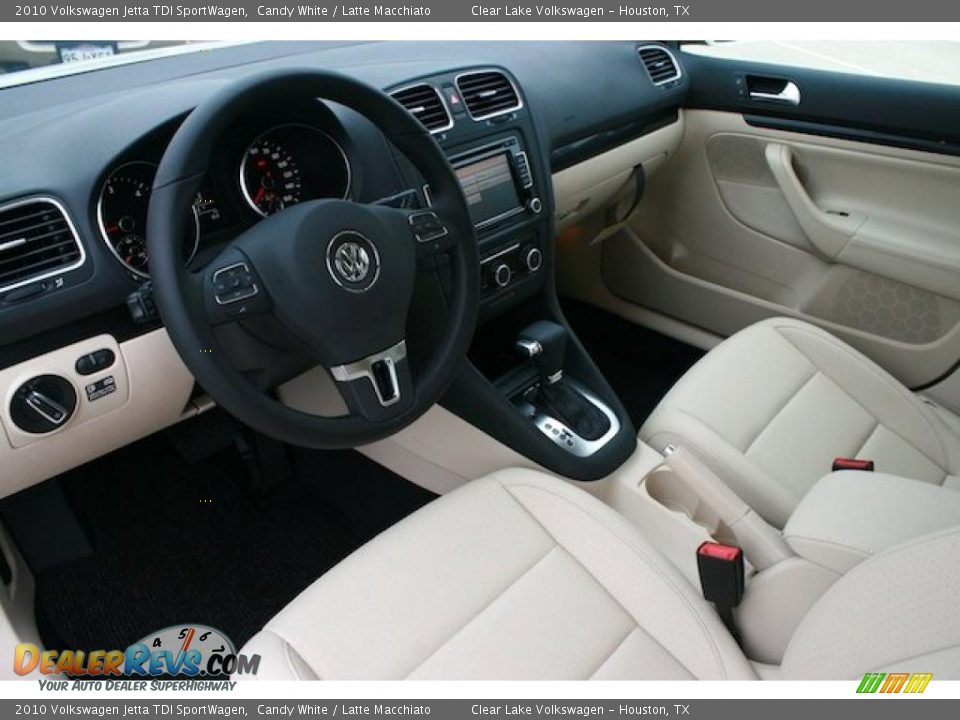 2010 Volkswagen Jetta TDI SportWagen Candy White / Latte Macchiato Photo #16