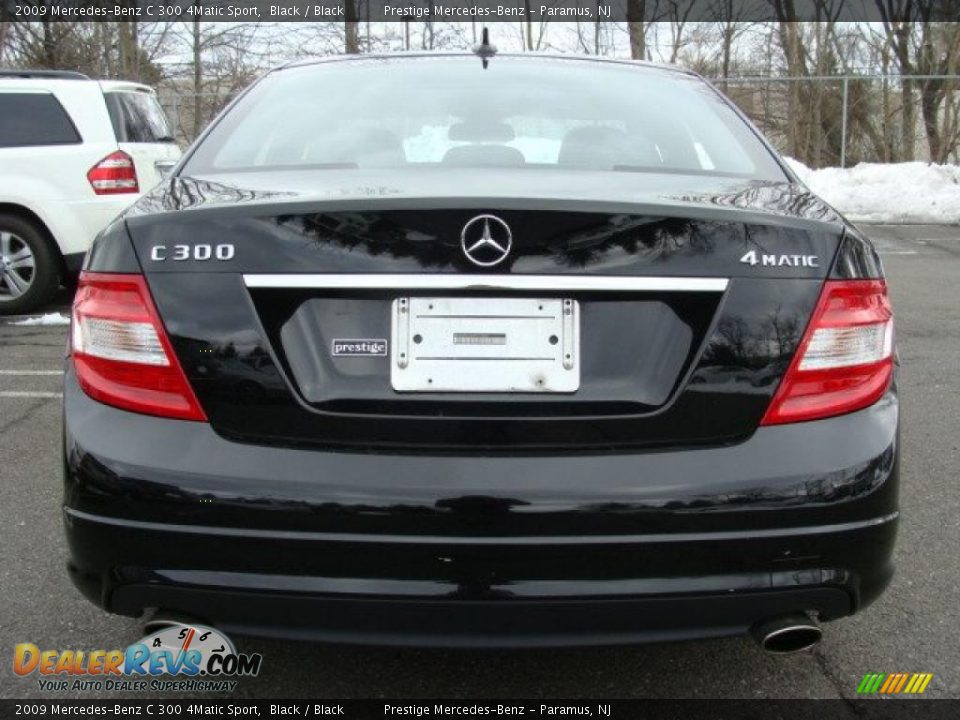 2009 Mercedes-Benz C 300 4Matic Sport Black / Black Photo #5