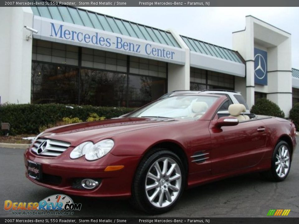 2007 Mercedes-Benz SL 550 Roadster Storm Red Metallic / Stone Photo #1