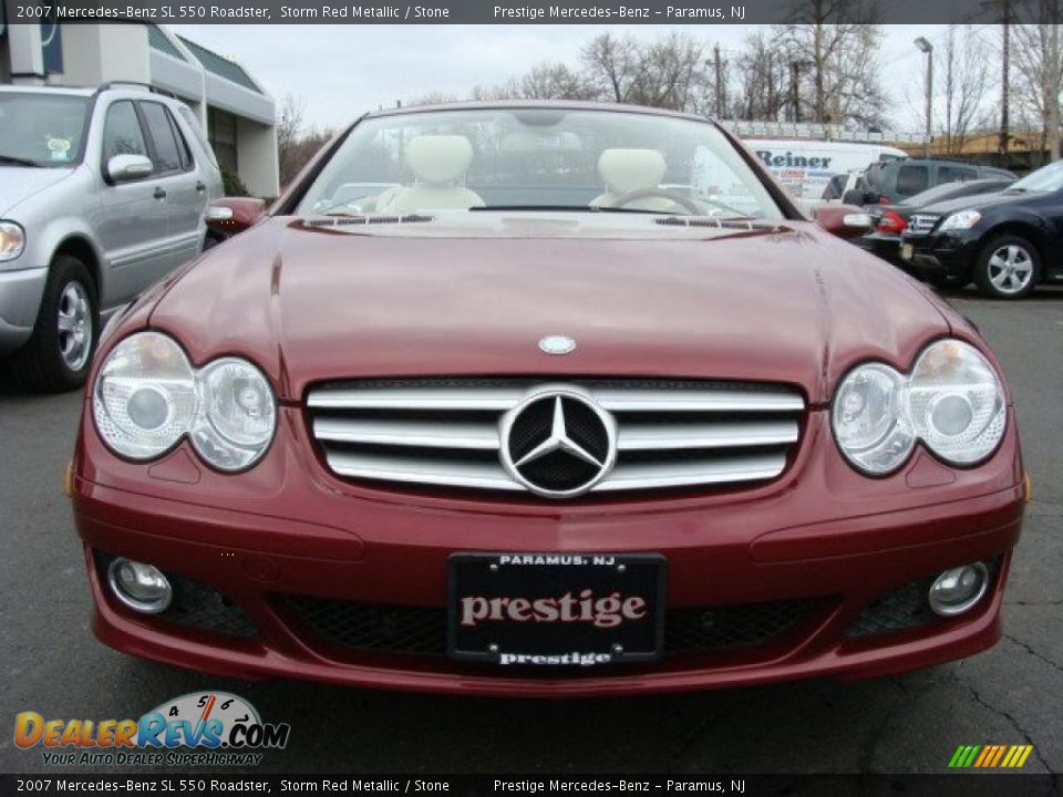 2007 Mercedes-Benz SL 550 Roadster Storm Red Metallic / Stone Photo #3
