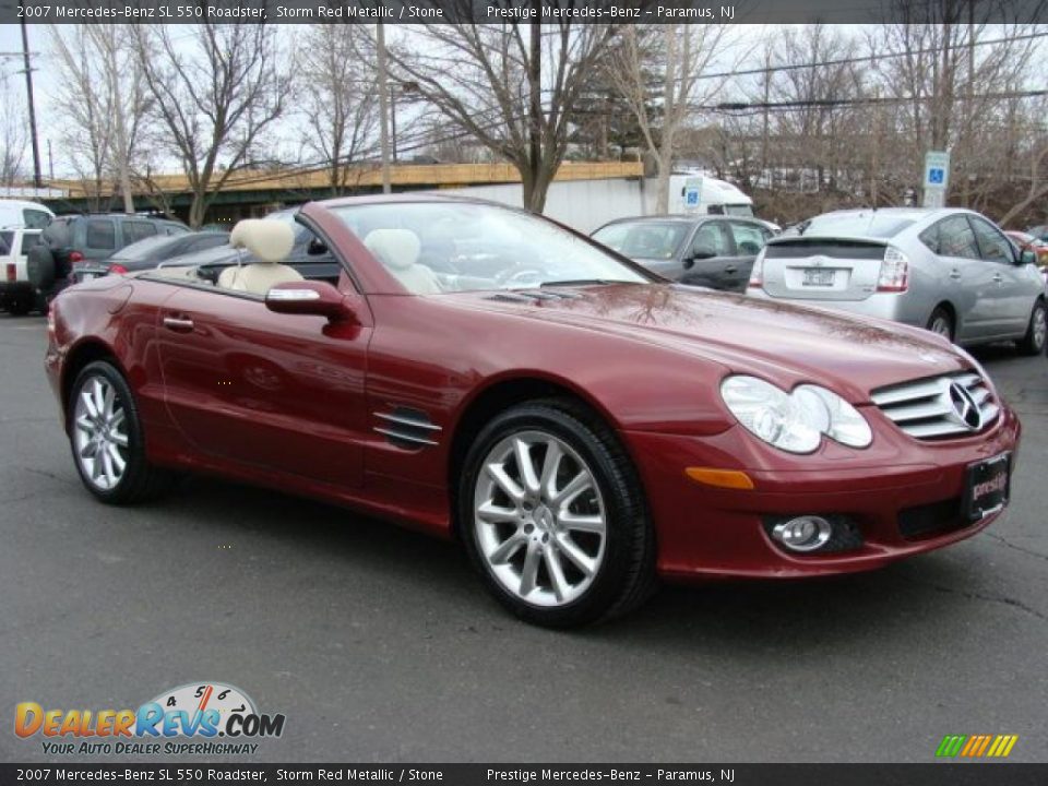 2007 Mercedes-Benz SL 550 Roadster Storm Red Metallic / Stone Photo #4