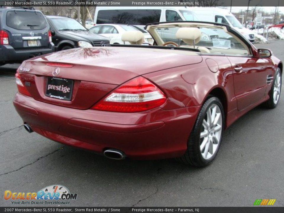 2007 Mercedes-Benz SL 550 Roadster Storm Red Metallic / Stone Photo #5