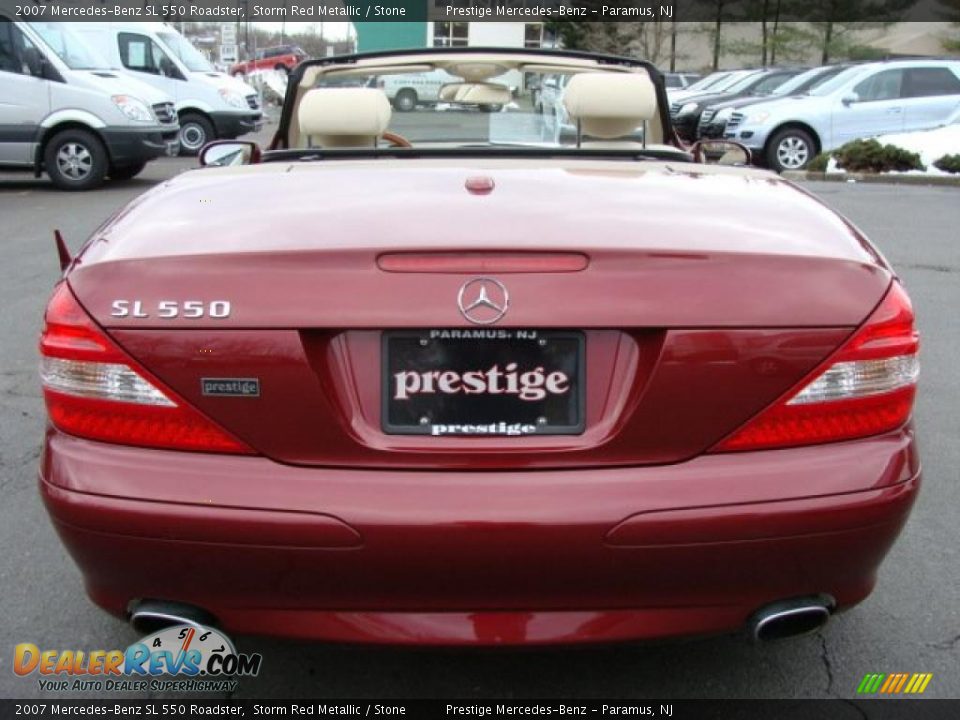2007 Mercedes-Benz SL 550 Roadster Storm Red Metallic / Stone Photo #6