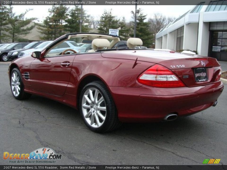 2007 Mercedes-Benz SL 550 Roadster Storm Red Metallic / Stone Photo #7