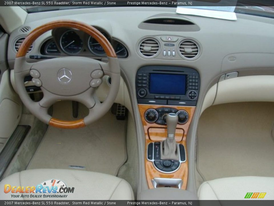 2007 Mercedes-Benz SL 550 Roadster Storm Red Metallic / Stone Photo #11