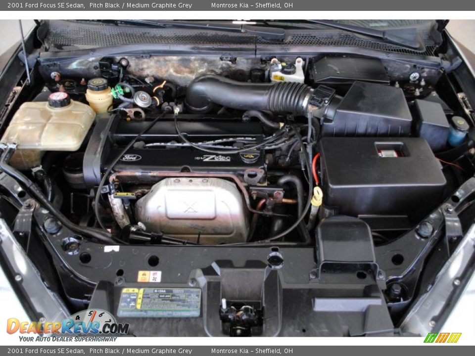 2001 Ford Focus SE Sedan Pitch Black / Medium Graphite Grey Photo #23
