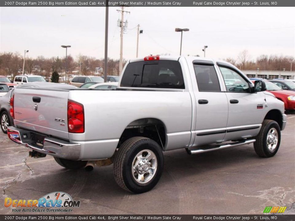 2007 Dodge Ram 2500 Big Horn Edition Quad Cab 4x4 Bright Silver Metallic / Medium Slate Gray Photo #3