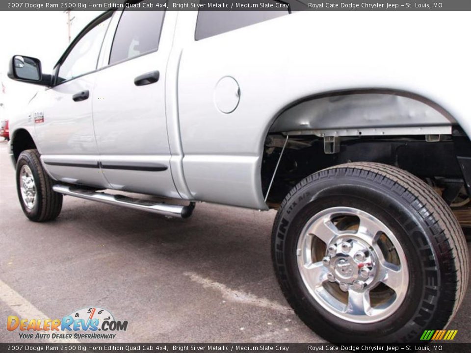 2007 Dodge Ram 2500 Big Horn Edition Quad Cab 4x4 Bright Silver Metallic / Medium Slate Gray Photo #4
