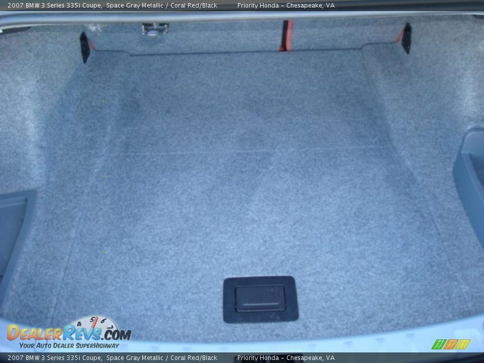 2007 BMW 3 Series 335i Coupe Space Gray Metallic / Coral Red/Black Photo #20