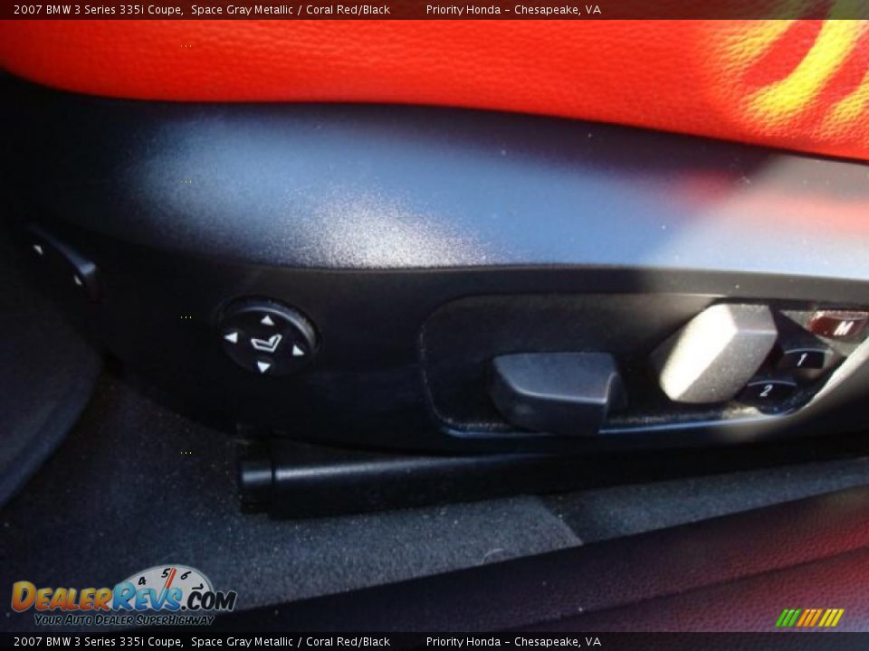2007 BMW 3 Series 335i Coupe Space Gray Metallic / Coral Red/Black Photo #21