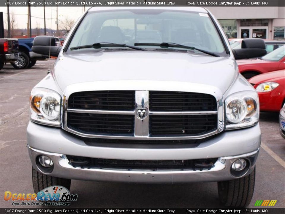 2007 Dodge Ram 2500 Big Horn Edition Quad Cab 4x4 Bright Silver Metallic / Medium Slate Gray Photo #8