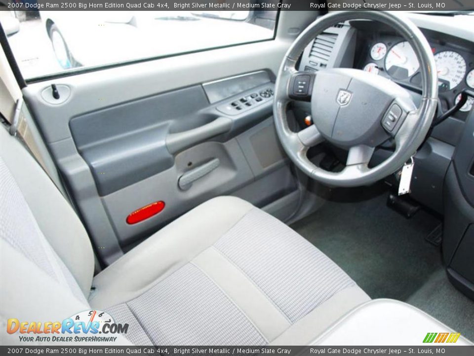 2007 Dodge Ram 2500 Big Horn Edition Quad Cab 4x4 Bright Silver Metallic / Medium Slate Gray Photo #11