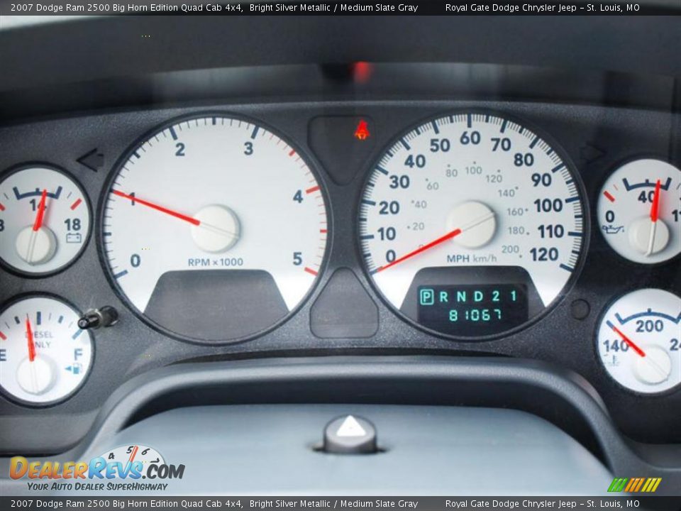 2007 Dodge Ram 2500 Big Horn Edition Quad Cab 4x4 Bright Silver Metallic / Medium Slate Gray Photo #14