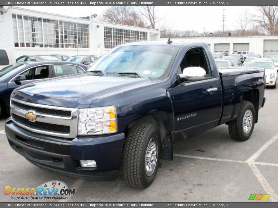 2009 Chevrolet Silverado 1500 Regular Cab 4x4 Imperial Blue Metallic / Dark Titanium Photo #1