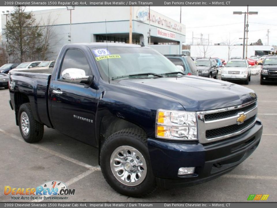 2009 Chevrolet Silverado 1500 Regular Cab 4x4 Imperial Blue Metallic / Dark Titanium Photo #3