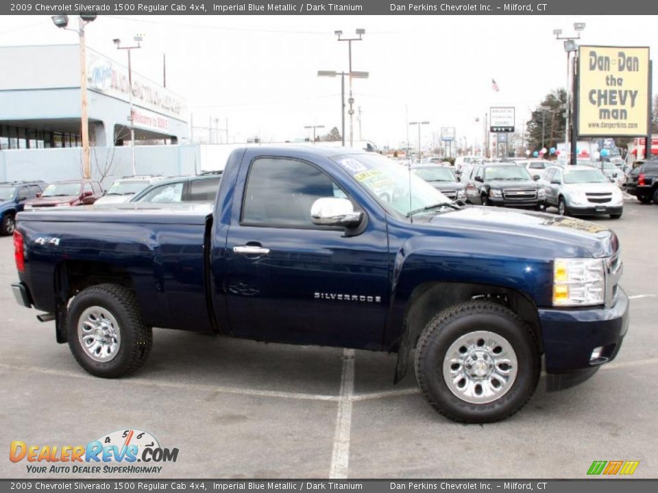 2009 Chevrolet Silverado 1500 Regular Cab 4x4 Imperial Blue Metallic / Dark Titanium Photo #4