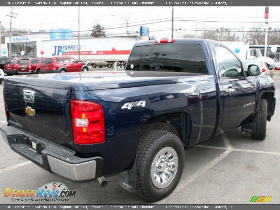 2009 Chevrolet Silverado 1500 Regular Cab 4x4 Imperial Blue Metallic / Dark Titanium Photo #6