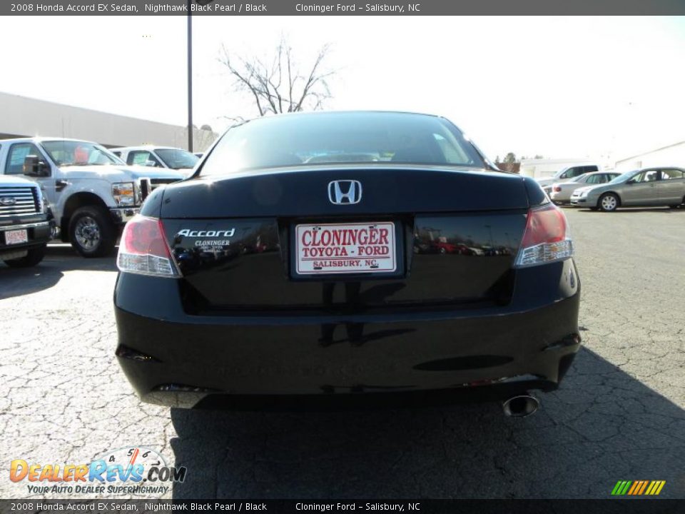 2008 Honda Accord EX Sedan Nighthawk Black Pearl / Black Photo #4