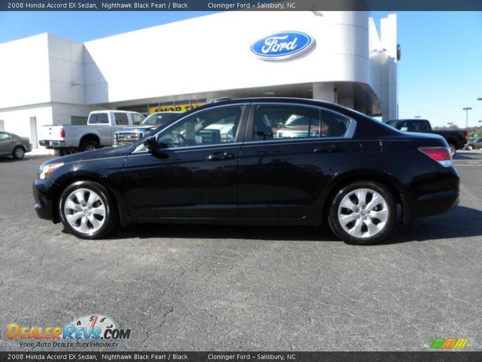2008 Honda Accord EX Sedan Nighthawk Black Pearl / Black Photo #5
