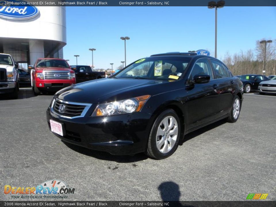 2008 Honda Accord EX Sedan Nighthawk Black Pearl / Black Photo #6