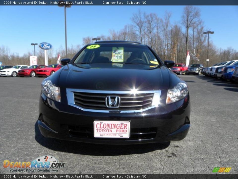 2008 Honda Accord EX Sedan Nighthawk Black Pearl / Black Photo #7