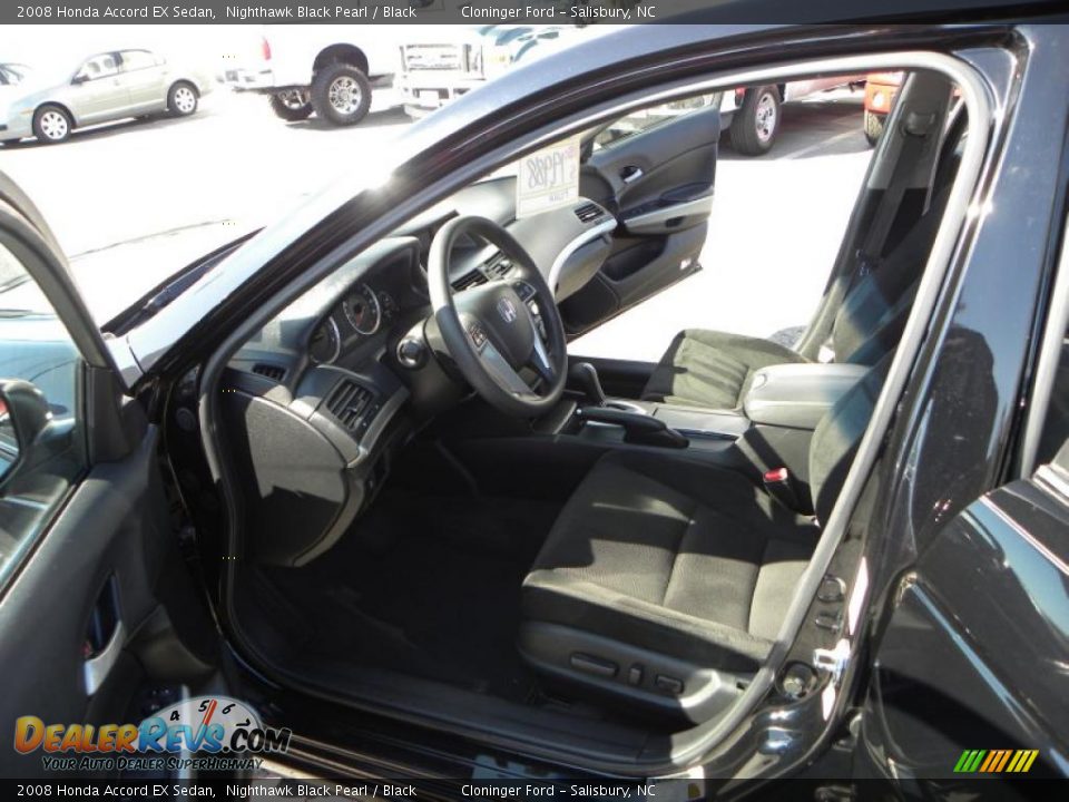 2008 Honda Accord EX Sedan Nighthawk Black Pearl / Black Photo #8