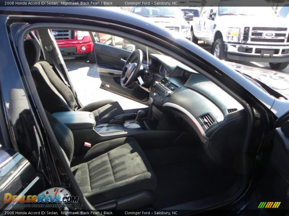 2008 Honda Accord EX Sedan Nighthawk Black Pearl / Black Photo #11