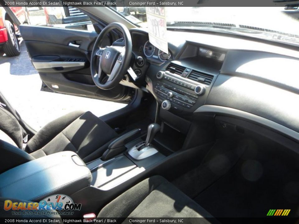 2008 Honda Accord EX Sedan Nighthawk Black Pearl / Black Photo #12