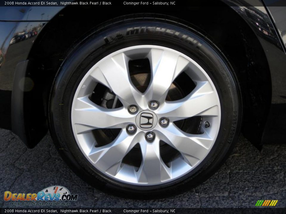 2008 Honda Accord EX Sedan Nighthawk Black Pearl / Black Photo #13