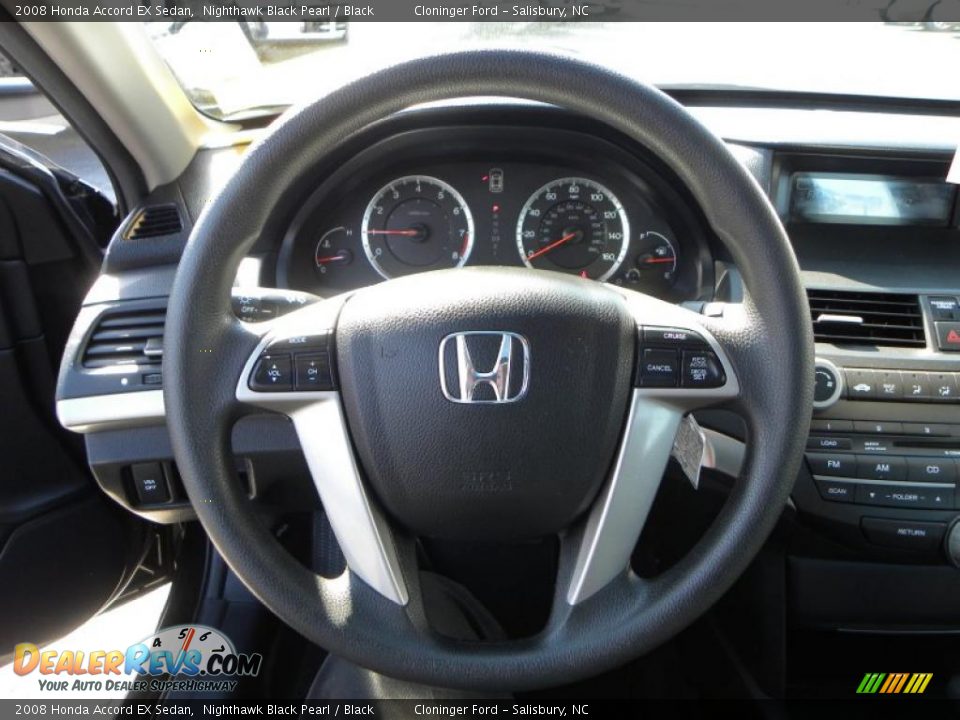 2008 Honda Accord EX Sedan Nighthawk Black Pearl / Black Photo #18