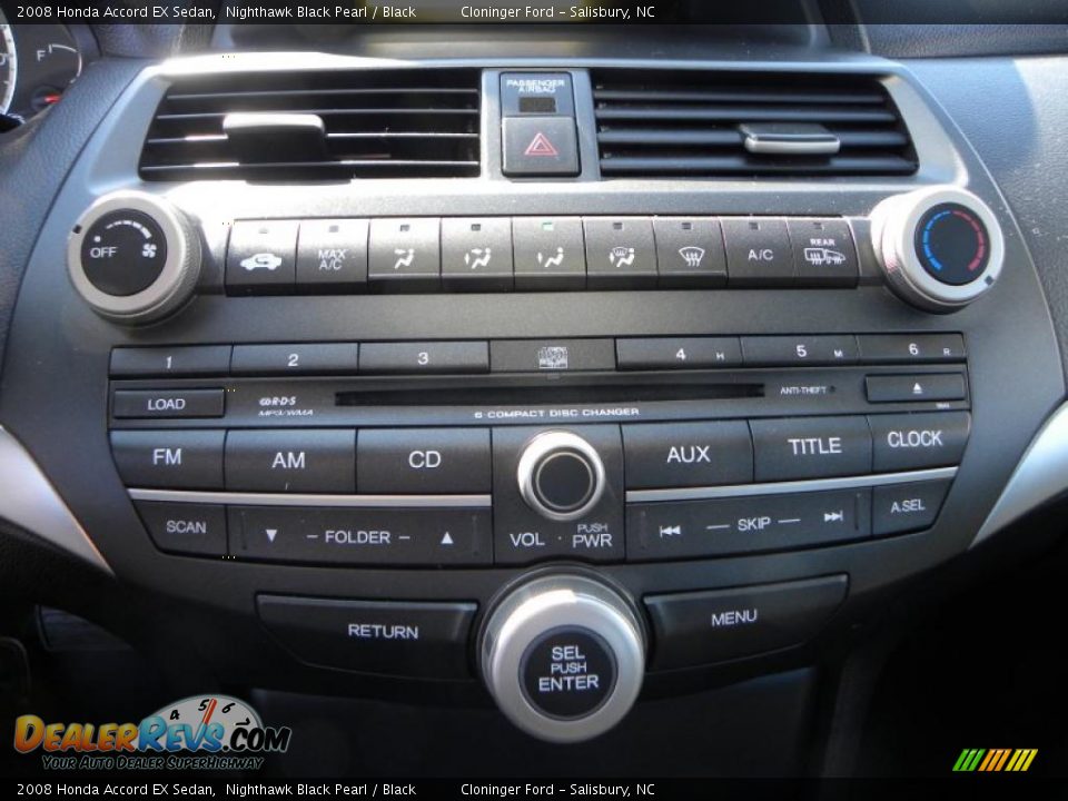2008 Honda Accord EX Sedan Nighthawk Black Pearl / Black Photo #20