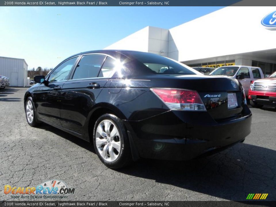 2008 Honda Accord EX Sedan Nighthawk Black Pearl / Black Photo #23