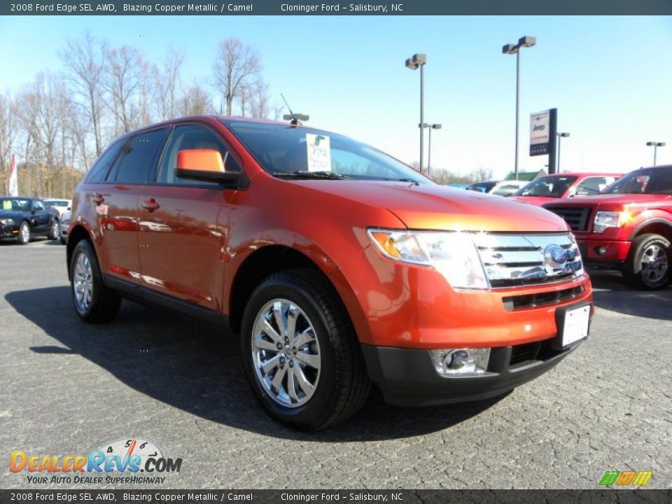 2008 Ford Edge SEL AWD Blazing Copper Metallic / Camel Photo #1