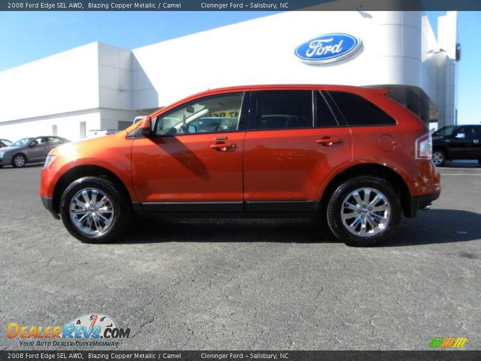 2008 Ford Edge SEL AWD Blazing Copper Metallic / Camel Photo #5