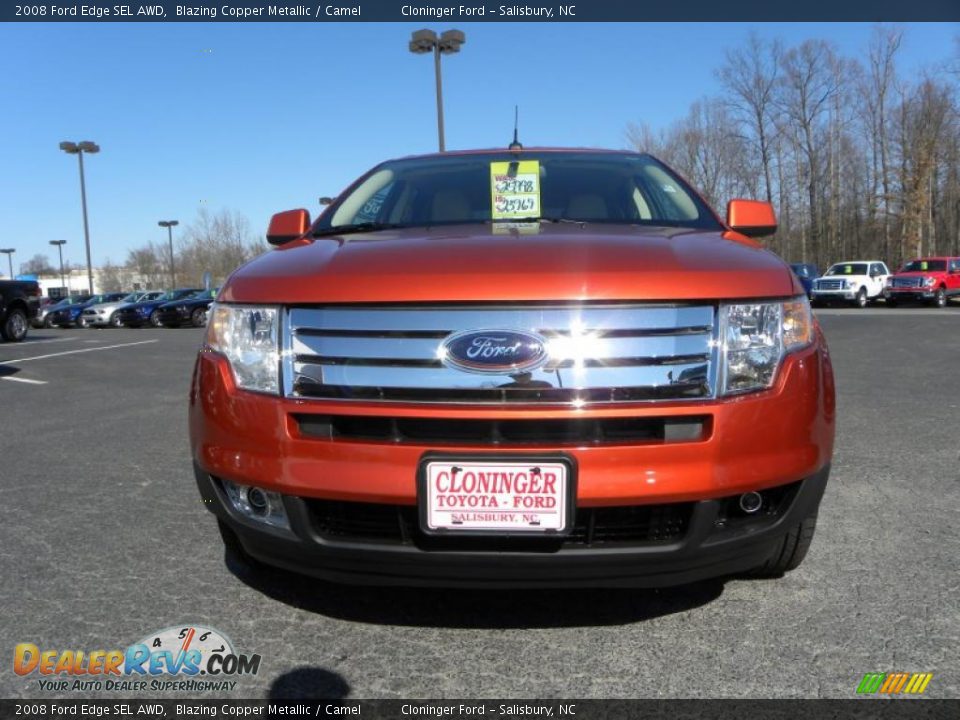 2008 Ford Edge SEL AWD Blazing Copper Metallic / Camel Photo #7
