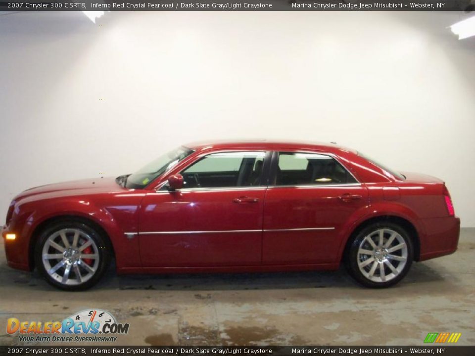 2007 Chrysler 300 C SRT8 Inferno Red Crystal Pearlcoat / Dark Slate Gray/Light Graystone Photo #9