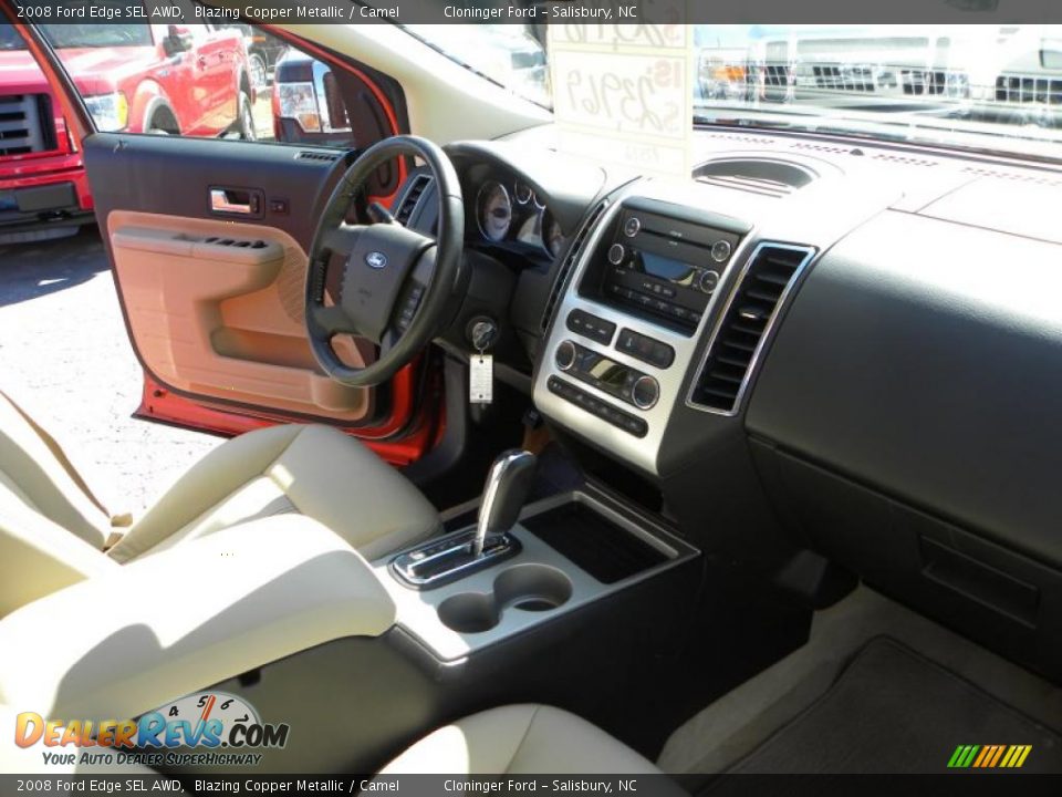2008 Ford Edge SEL AWD Blazing Copper Metallic / Camel Photo #13