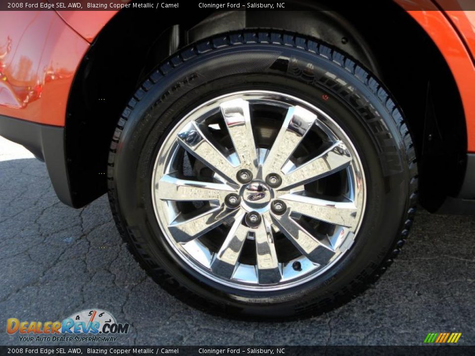 2008 Ford Edge SEL AWD Blazing Copper Metallic / Camel Photo #14