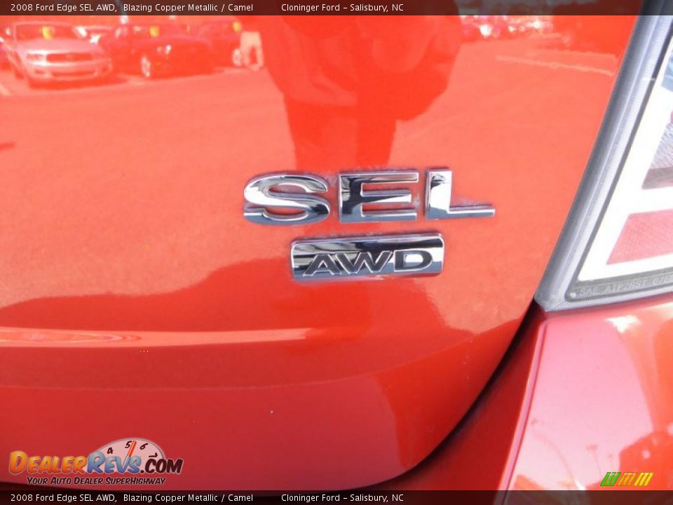 2008 Ford Edge SEL AWD Blazing Copper Metallic / Camel Photo #15