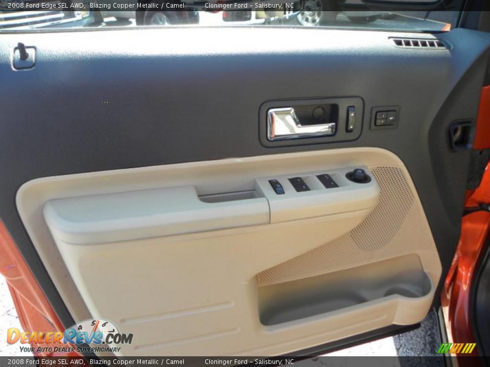2008 Ford Edge SEL AWD Blazing Copper Metallic / Camel Photo #16