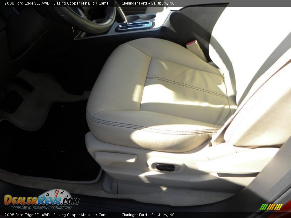 2008 Ford Edge SEL AWD Blazing Copper Metallic / Camel Photo #17